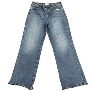 Dear John Wide Leg Jeans‎ High Rise Button Fly Festival Rodeo Casual Size 33